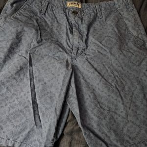 Express Men Modern Fit Blue Shorts 36